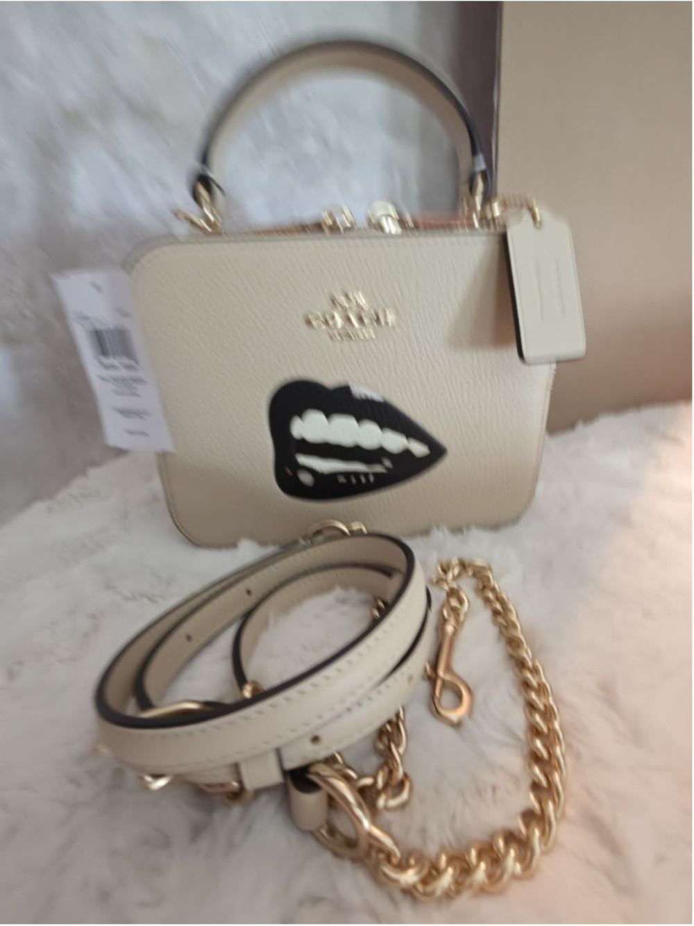 NWT Coach Tom Wesselmann Lunch Box Crossbody Ivory Leather CQ045 - Picture 12 of 12